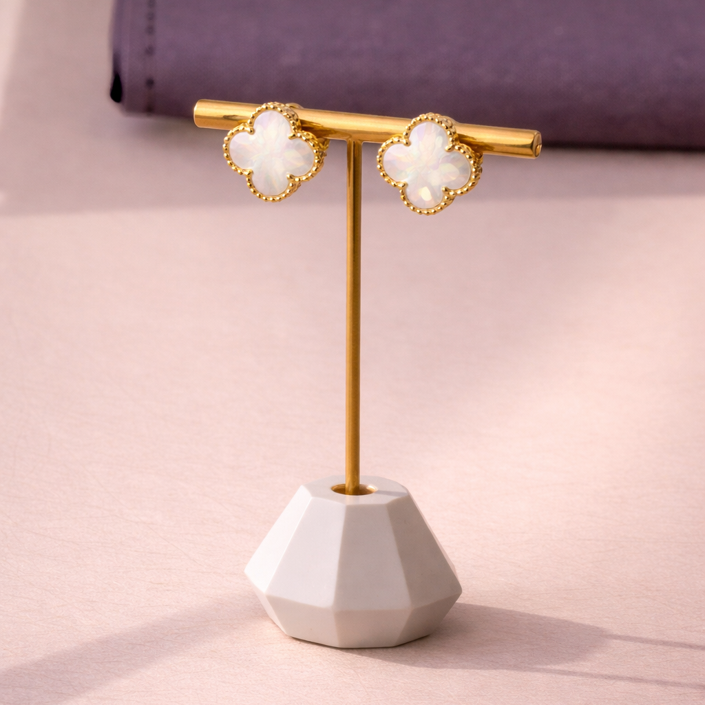 White Clover Earring