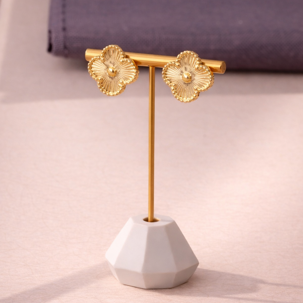 Golden Clover Earring