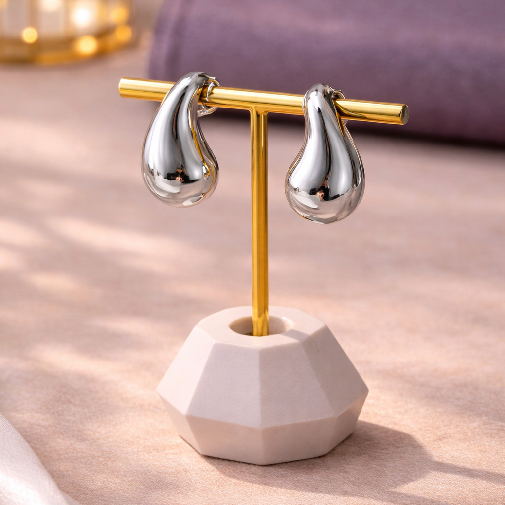 Water Drop Silver Earring
