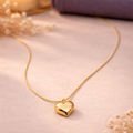Minimal Gold Heart Pendant Necklace