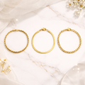 Set of 3 Minimal Chain Bracelet